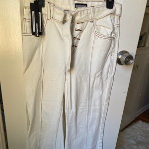 White Wide Leg Denim Jeans